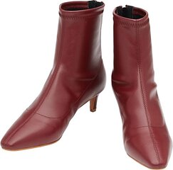 C.Paravano женские сапоги, полусапожки, кожаные, каблук 3.5 см, красные цена и информация | Женские сапоги | pigu.lt