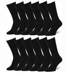 Носки EASTON MARLOWE Premium для мужчин и женщин, 35-38, черные, 12 пар цена и информация | Женские носки | pigu.lt