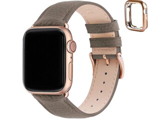 Ремешок Fullmosa для Apple Watch 41 40 38 мм, с чехлом для серий 8/7/6/5/4/3/2/1/SE/SE2, серый слон. цена и информация | Аксессуары для смарт-часов и браслетов | pigu.lt