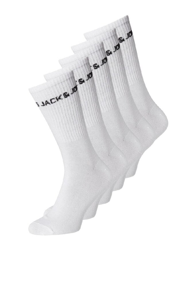 Kojinės vyrams Jack&Jones 12179475, baltos, 5 poros kaina ir informacija | Vyriškos kojinės | pigu.lt