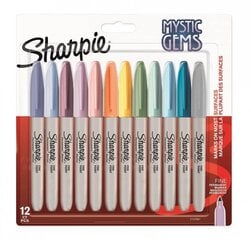 Permamentiniai flomasteriai Sharpie Fine Mystic Gems, 12 vnt kaina ir informacija | Piešimo, tapybos, lipdymo reikmenys | pigu.lt