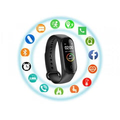 Smartband Black цена и информация | Смарт-часы (smartwatch) | pigu.lt