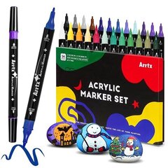 Акриловые маркеры ARRTX, 24 цвета цена и информация | Принадлежности для рисования, лепки | pigu.lt