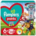 Sauskelnės-kelnaitės PAMPERS Pants Paw Patrol, 6 dydis, 14-19 kg, 60 vnt