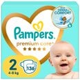 Sauskelnės PAMPERS Premium Care, 2 dydis, 4-8kg, 136 vnt