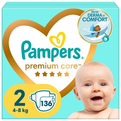 Sauskelnės PAMPERS Premium Care, 2 dydis, 4-8kg, 136 vnt цена и информация | Sauskelnės | pigu.lt