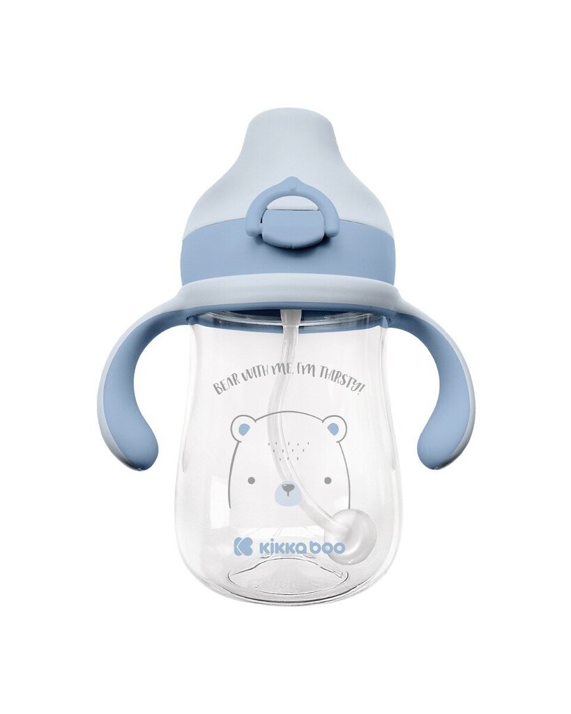 Vaikiška gertuvė Kikka Boo Bear with Me, mėlyna, 6 mėn+, 300 ml kaina ir informacija | Buteliukai kūdikiams ir jų priedai | pigu.lt