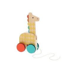 Traukiamas medinis žaislas Petit Collage Žirafa kaina ir informacija | Žaislai kūdikiams | pigu.lt