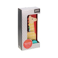 Traukiamas medinis žaislas Petit Collage Žirafa цена и информация | Игрушки для малышей | pigu.lt