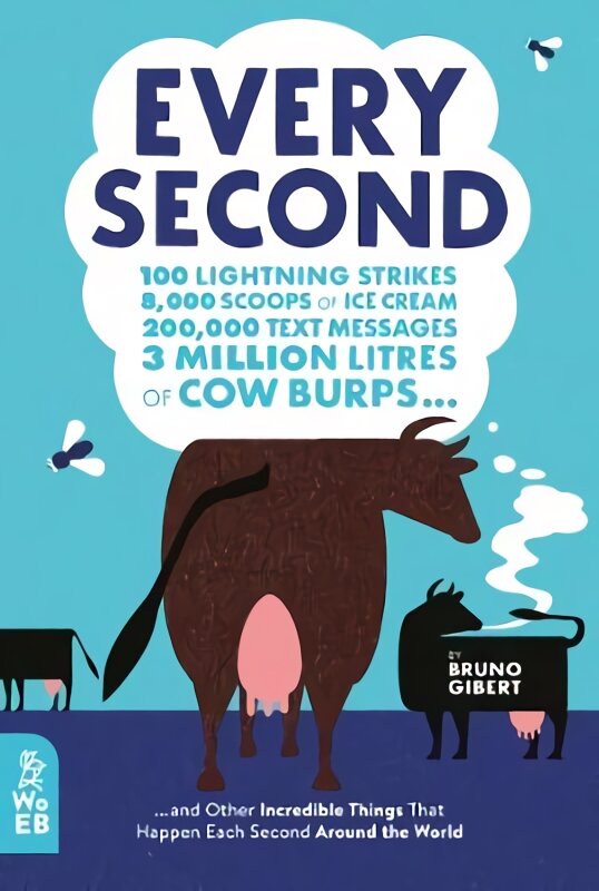 Every Second: 100 Lightning Strikes, 8,000 Scoops of Ice Cream, 200,000 Text Messages, 3 Million Litres of Cow Burps ... and Other Incredible Things That Happen Each Second Around the World kaina ir informacija | Knygos paaugliams ir jaunimui | pigu.lt