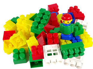 K3 Цветной строительный набор, 65 деталей цена и информация | Конструкторы и кубики | pigu.lt
