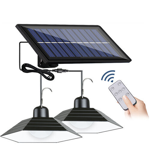Pakabinamas šviestuvas 2x3,6 W su saulės baterija kaina ir informacija | Lauko šviestuvai | pigu.lt