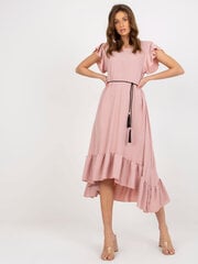 Женское светло-розовое платье с оборкой цена и информация | Платья | pigu.lt