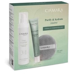 Rinkinys Casmara Purifying Set Oxygenating Cream & Hydrating moterims: veido prausiklis, 150 ml + veido kremas, 50 ml + kempinėlė kaina ir informacija | Veido kremai | pigu.lt