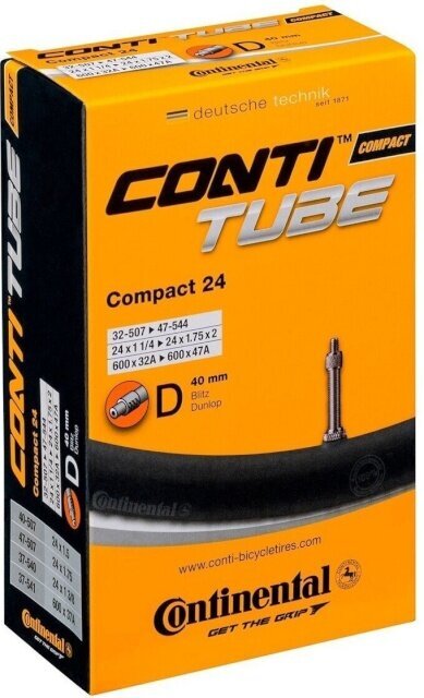 Dviračio kamera Continental Compact, 24" цена и информация | Dviračių kameros ir padangos | pigu.lt
