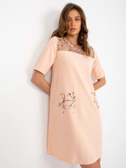 Женское персиковое коктейльное платье цена и информация | Платья | pigu.lt