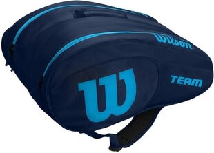 Padelio rakečių dėklas Wilson Team Padel Bag, mėlynas kaina ir informacija | Padelis | pigu.lt