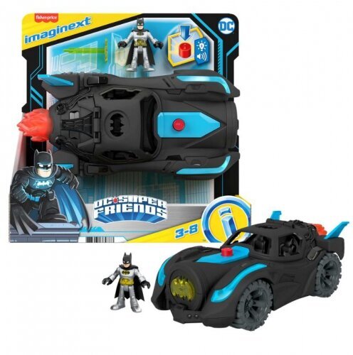 Betmeno automobilis su garsu ir šviesomis Fisher-Price Imaginext DC Super Friends kaina ir informacija | Žaislai berniukams | pigu.lt