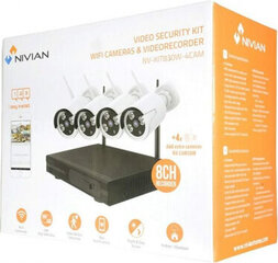 Видеокамера наблюдения Nivian NV-KIT830W-4CAM цена и информация | Системы безопасности, контроллеры | pigu.lt