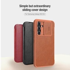 Nillkin Qin Book PRO Case for Samsung Galaxy A54 5G Brown цена и информация | Чехлы для телефонов | pigu.lt