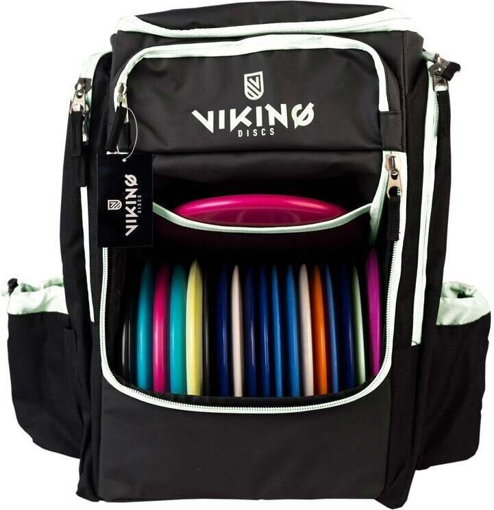 Diskogolfo kuprinė Viking Discs Tour Bag, juoda/balta kaina ir informacija | Diskgolfas | pigu.lt