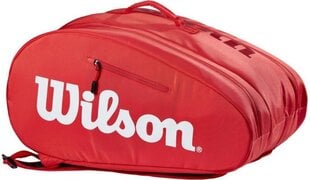 Padelio rakečių dėklas Wilson Padel Super Tour Bag, raudonas kaina ir informacija | Padelis | pigu.lt