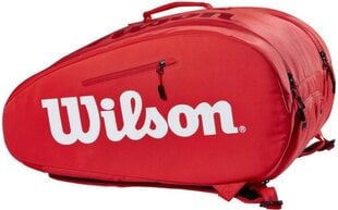 Чехол для ракетки для падела Wilson Padel Super Tour Bag, красный цена и информация | Падел | pigu.lt