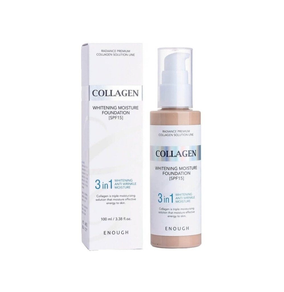 Makiažo pagrindas su kolagenu Enough Collagen Whitening Moisture Foundation 3in1 SPF 15 №21, 100 ml kaina ir informacija | Makiažo pagrindai, pudros | pigu.lt