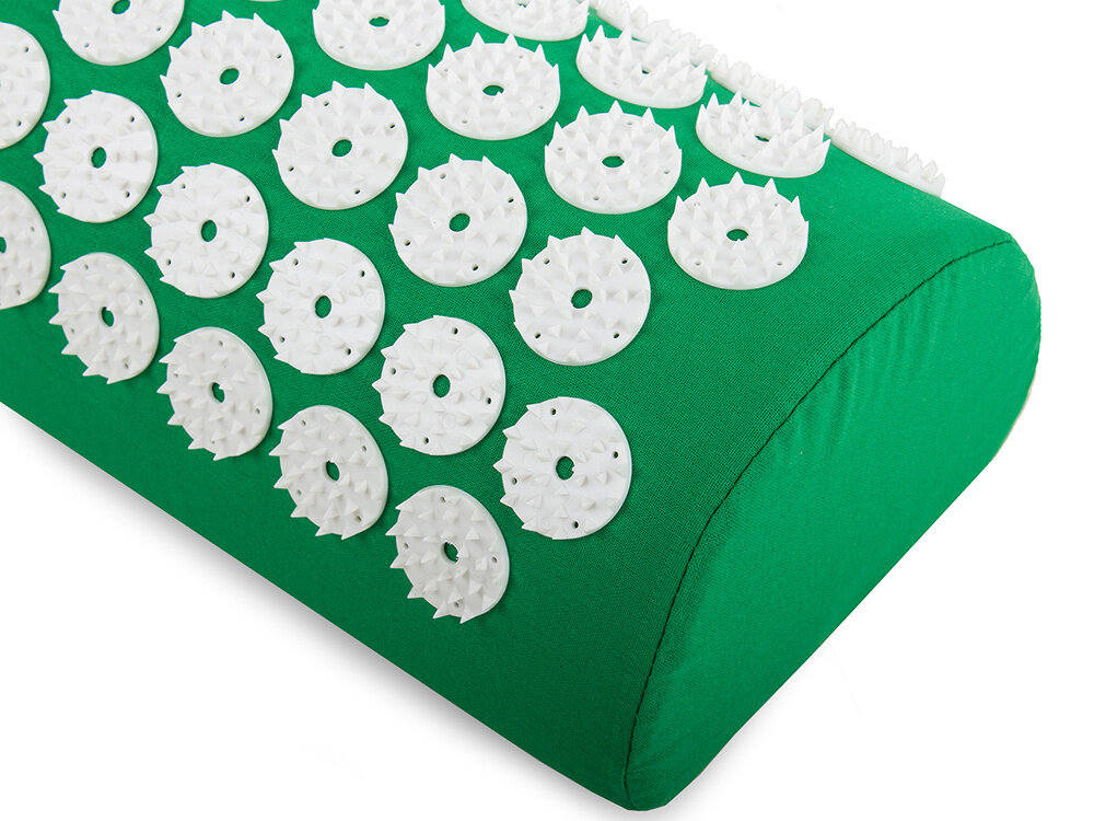 Masažinė akupresūros pagalvė, žalia kaina ir informacija | Masažo reikmenys | pigu.lt