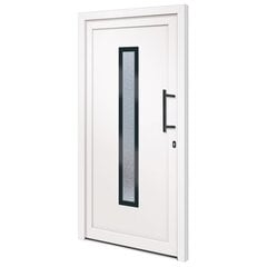 vidaXL Priekinės durys baltos spalvos 108x208cm цена и информация | Уличные двери | pigu.lt