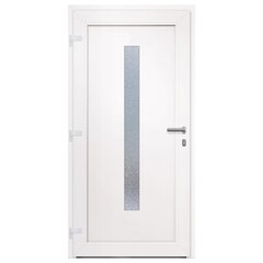 vidaXL Priekinės durys baltos spalvos 108x200cm kaina ir informacija | Lauko durys | pigu.lt