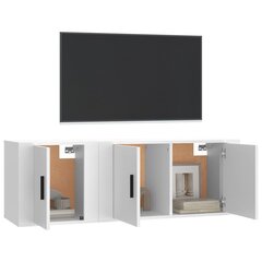 2-jų dalių TV spintelių komplektas vidaXL, baltas kaina ir informacija | TV staliukai | pigu.lt
