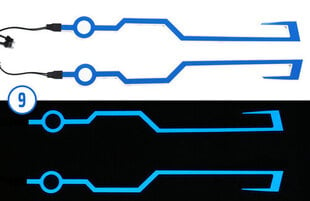 Motociklininko šalmo LED apšvietimo juosta, mėlyna цена и информация | Шлемы для мотоциклистов | pigu.lt