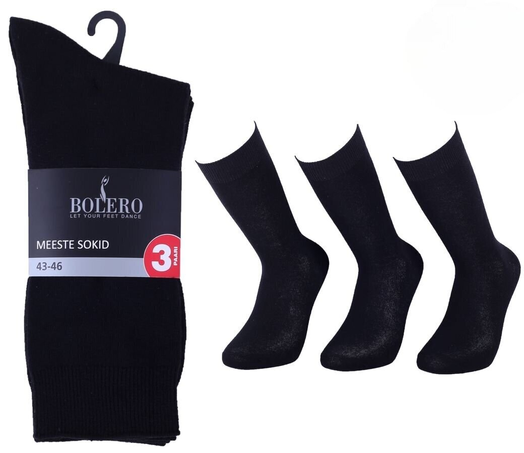 Kojinės vyrams Bolero BM217, juodos, 3 poros kaina ir informacija | Vyriškos kojinės | pigu.lt