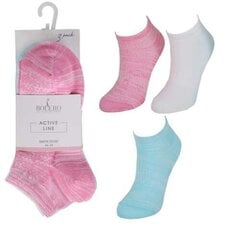 Sportinės kojinės moterims Bolero BW423, įvairių spalvų, 3 poros цена и информация | Женские носки | pigu.lt