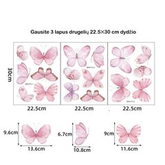 Interjero lipdukai Drugeliai цена и информация | Интерьерные наклейки | pigu.lt