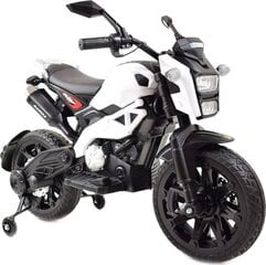 Vienvietis vaikiškas elektrinis motociklas CROSS DLS-01, baltas kaina ir informacija | Elektromobiliai vaikams | pigu.lt