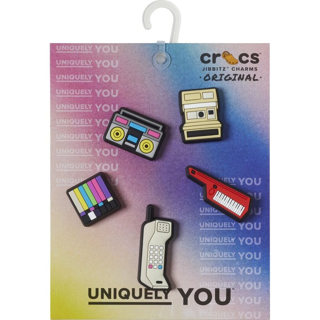 Ženkliukai klumpėms Crocs™ 90S Retro Vibe G1049700-MU, 5 vnt kaina ir informacija | Guminės klumpės vaikams | pigu.lt