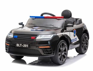 Vienvietis vaikiškas policijos elektromobilis, juodas kaina ir informacija | Elektromobiliai vaikams | pigu.lt