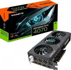 Gigabyte GeForce RTX 4070 Eeagle OC 12G (GV-N4070EAGLEOC-12GD) kaina ir informacija | Vaizdo plokštės (GPU) | pigu.lt