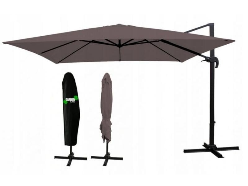 Lauko skėtis Mini Roma 2.5x2.5 m, rudas цена и информация | Skėčiai, markizės, stovai | pigu.lt