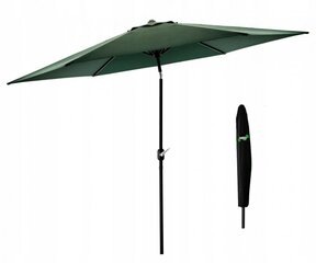 Lauko skėtis KANSAS 3x3 m, žalias kaina ir informacija | Skėčiai, markizės, stovai | pigu.lt