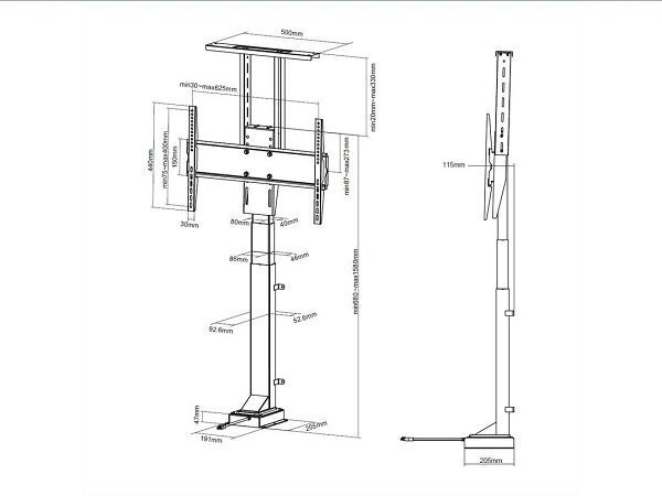 Multibrackets MB-5969 37-65” kaina ir informacija | Televizorių laikikliai, tvirtinimai | pigu.lt