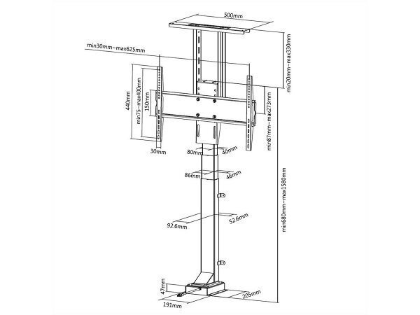 Multibrackets MB-5969 37-65” цена и информация | Televizorių laikikliai, tvirtinimai | pigu.lt