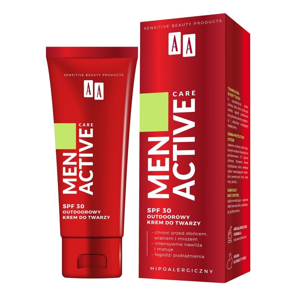 Veido kremas AA Men Active Care vyrams, 50 ml kaina ir informacija | Veido kremai | pigu.lt