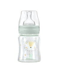 Stiklinis maitinimo buteliukas KikkaBoo Jungle King, žalias, 0+ mėn, 120ml kaina ir informacija | Buteliukai kūdikiams ir jų priedai | pigu.lt