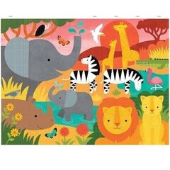 Dėlionė su gyvūnais Petit Collage Safaris, 24 d. цена и информация | Пазлы | pigu.lt