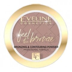 Kompaktinė pudra Eveline Cosmetics Feel the Bronze, 01 milky way, 4g kaina ir informacija | Makiažo pagrindai, pudros | pigu.lt