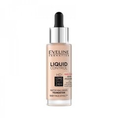 Toninis kremas Eveline Cosmetics Liquid Control 24H, 32ml, 002 soft porcelain kaina ir informacija | Makiažo pagrindai, pudros | pigu.lt