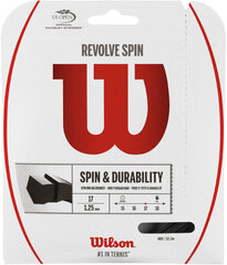 Струна для теннисной ракетки Wilson Revolve Spin 17/1,25 мм, черная цена и информация | Товары для большого тенниса | pigu.lt